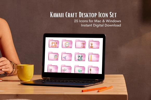 Download Kawaii Craft Desktop Icons - Premium Resources