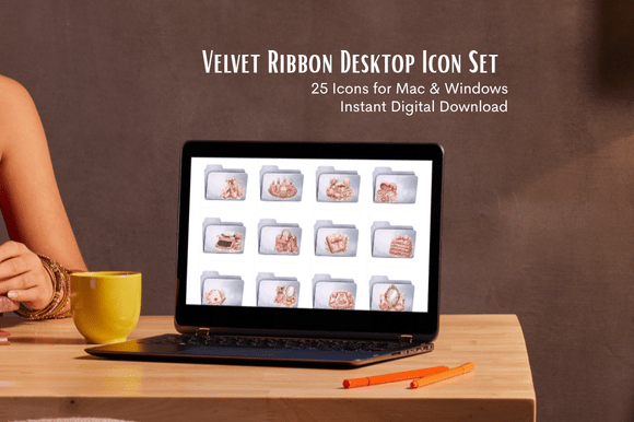 Download Velvet Ribbon Desktop Icons - Premium Bundle